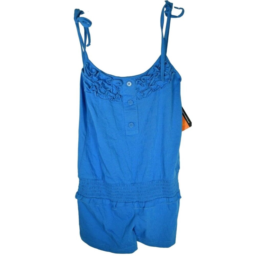 ORageous Girls XS 6/7 Solid One Piece Romper in Cloissone Blue New